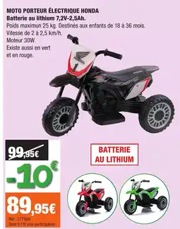 Autobacs Moto porteur électrique honda batterie au lithium 7,2v-2,5ah. offre