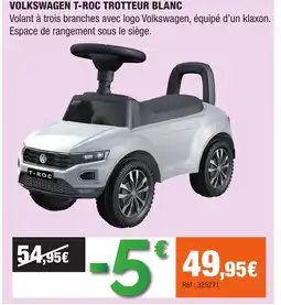 Autobacs Volkswagen t-roc trotteur blanc offre