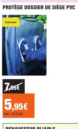 Autobacs Protège dossier de siège pvc offre