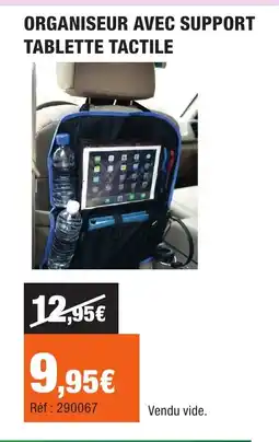Autobacs Organiseur avec support tablette tactile offre