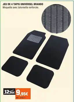 Autobacs Jeu de 4 tapis universel brando offre