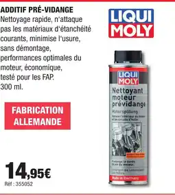 Autobacs Additif pré-vidange offre