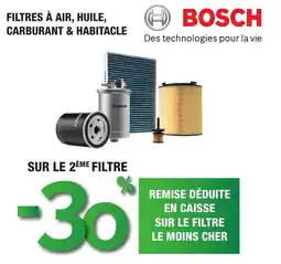 Autobacs BOSCH Filtres à air, huile, carburant & habitacle offre