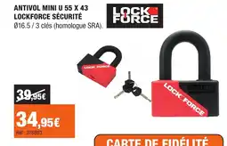 Autobacs LOCK FORCE Antivol mini u 55 x 43 lockforce sécurité offre