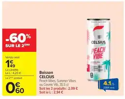 Carrefour Market CELSIUS Boisson offre