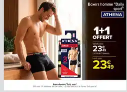 Carrefour Market ATHENA Boxers homme Daily sport offre