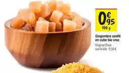 Les Comptoirs de la Bio Gingembre confit en cube bio vrac offre