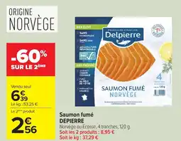 Carrefour DEPIERRE Saumon fumé offre