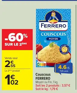 Carrefour FERRERO Couscous offre