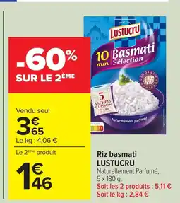 Carrefour LUSTUCRU Riz basmati offre