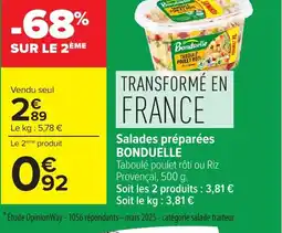 Carrefour BONDUELLE Salades préparées offre