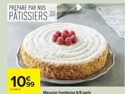 Carrefour Macaron framboise 6/8 parts offre