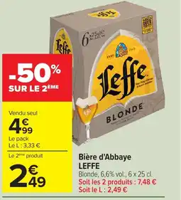 Carrefour LEFFE Bière d'Abbaye offre