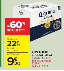 Carrefour CORONA EXTRA Bière blonde offre