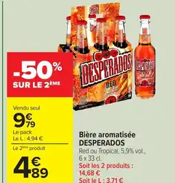 Carrefour DESPERADOS Bière aromatisée offre