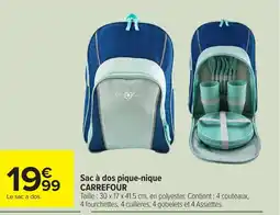 Carrefour CARREFOUR Sac à dos pique-nique offre