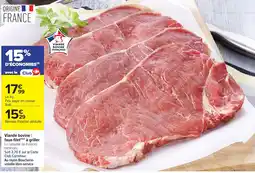 Carrefour Viande bovine : faux-filet à griller offre