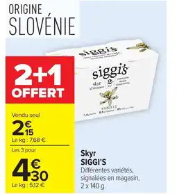 Carrefour SIGGI'S Skyr offre