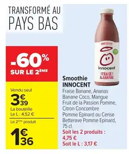 Carrefour IINOCENT Smoothie offre