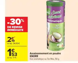 Carrefour KNORR Assaisonnement en poudre offre