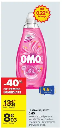 Carrefour OMO Lessive liquide offre