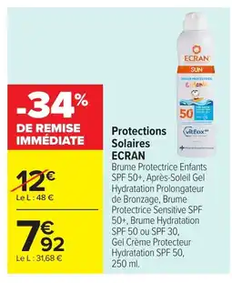 Carrefour ECRAN Protections Solaires offre