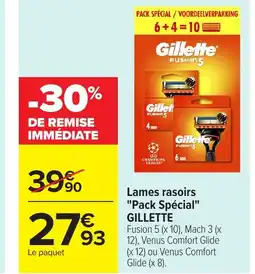 Carrefour GILLETTE Lames rasoirs Pack Spécial offre