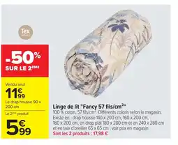 Carrefour Linge de lit Fancy 57 fils/cm² offre