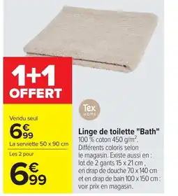 Carrefour Linge de toilette Bath offre