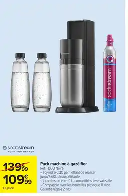 Carrefour SODASTREAM Pack machine à gazéifier offre
