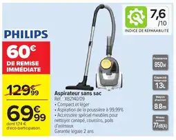 Carrefour PHILIPS Aspirateur sans sac offre