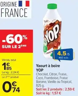 Carrefour Yaourt à boire YOP offre