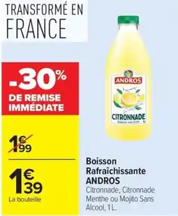 Carrefour Boisson Rafraîchissante ANDROS offre