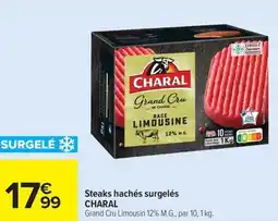 Carrefour Steaks hachés surgelés CHARAL offre