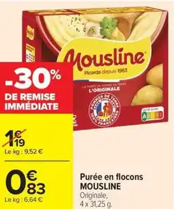 Carrefour Purée en flocons MOUSLINE offre