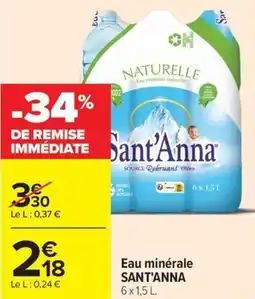 Carrefour Eau minérale SANT'ANNA offre