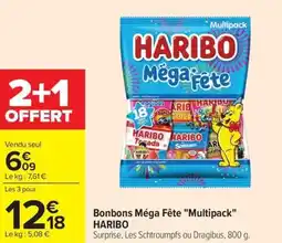 Carrefour Bonbons Méga Fête Multipack HARIBO offre