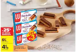 Carrefour Petit écolier Tendre coeur au lait Lot de 3 LU offre