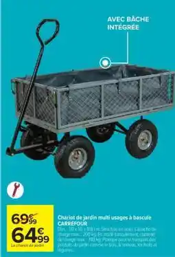 Carrefour Market Chariot de jardin multi usages à bascule CARREFOUR offre