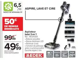 Carrefour Aspirateur balai 3 en 1 offre
