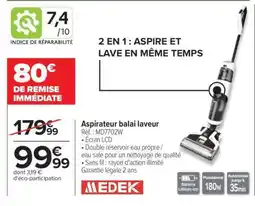 Carrefour Aspirateur balai laveur offre