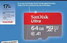 Carrefour Carte mémoire microSD 64Go offre