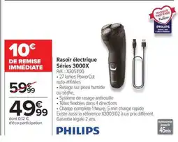 Carrefour Rasoir électrique Séries 3000X offre