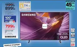 Carrefour Téléviseur OLED Samsung S84F 2025 offre