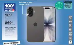 Carrefour iPhone 17 256 Go Noir offre