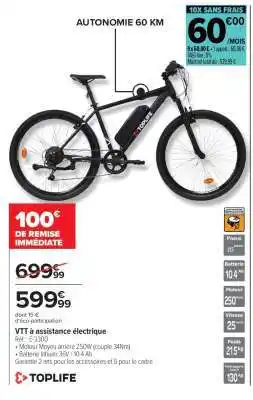 Carrefour VTT à assistance électrique offre