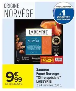 Carrefour Market Saumon fumé Norvège Offre Spéciale LABEYRIE offre