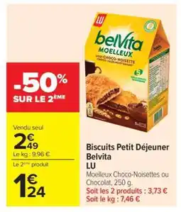 Carrefour Market BISCUITS PETIT DÉJEUNER BELVITA offre
