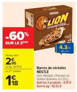Carrefour Market BARRES DE CÉRÉALES NESTLE offre