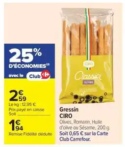 Carrefour Market Gressin CIRO offre